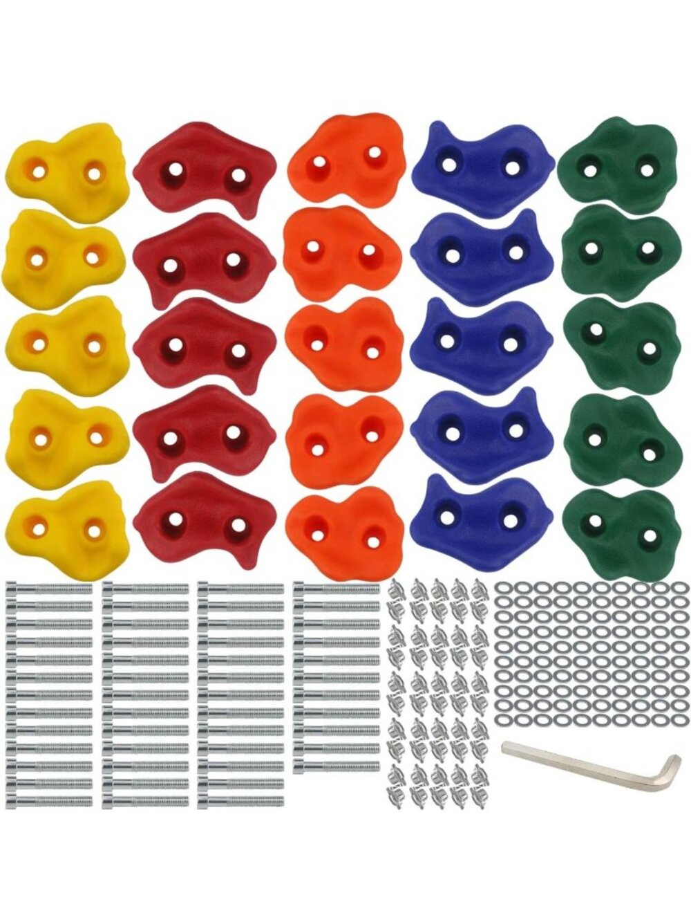 New 25 PCS Rock Climbing Holds Set with Mounting Screws and Hardware